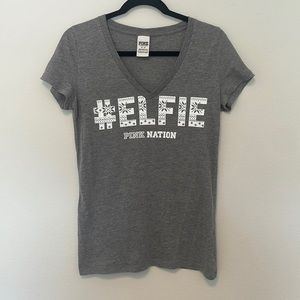 Pink Victoria Secret - Grey Short Sleeve Top